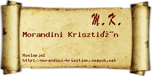 Morandini Krisztián névjegykártya